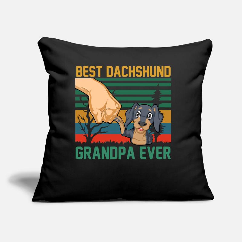 Papi teckel Coussin et housse de 45 x 45 cm