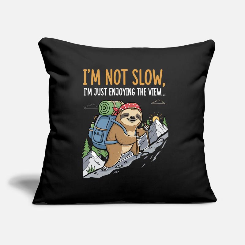 Sloth climbing a mountain with a view Sofa pillow with filling 45cm x 45cm
