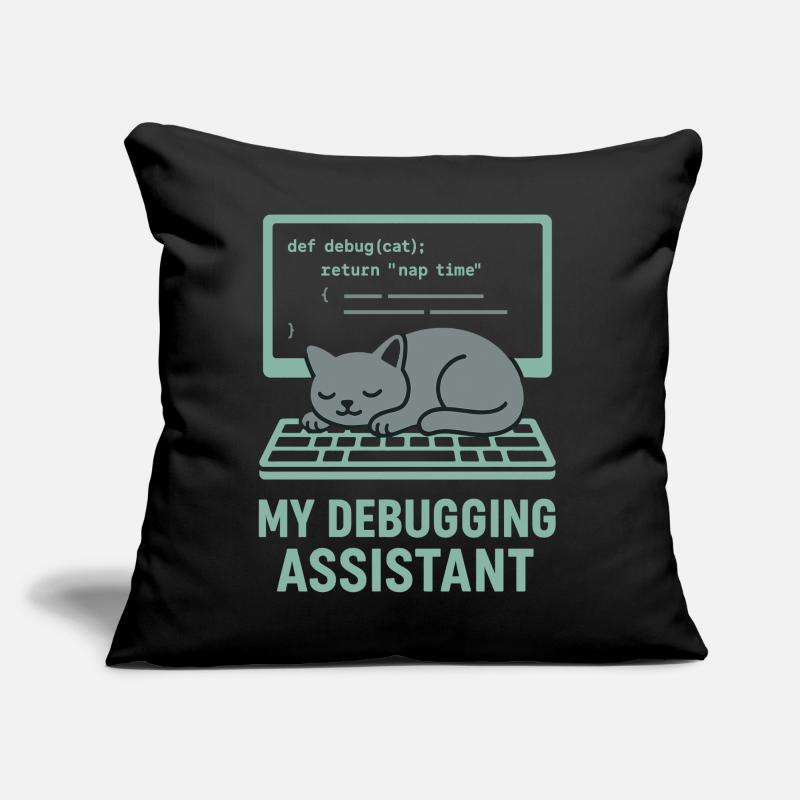 My Debugging Assistant Cat Sofa pillow with filling 45cm x 45cm