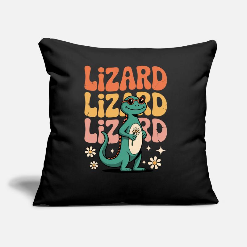 Lizard Meme Funny Weirdcore Vibes Sofa pillow with filling 45cm x 45cm