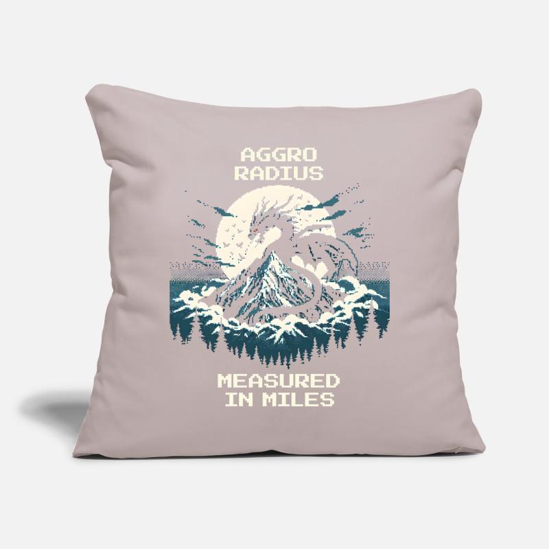 Aggro-Radius | Retro Drache Pixel Art Sofakissen mit Füllung 45 x 45 cm