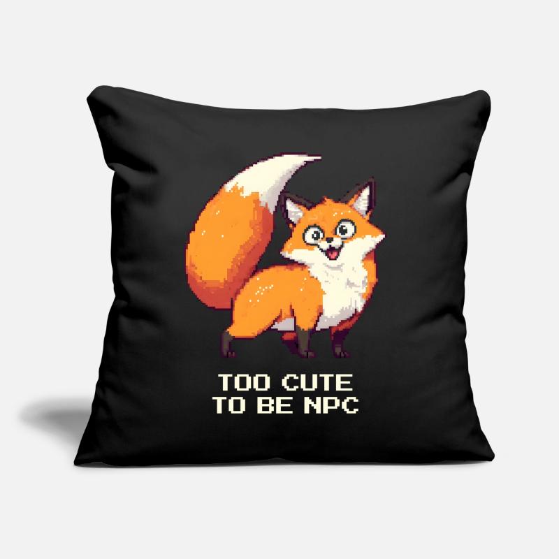 Derpy Fox with Main Character Energy Sofa pillow with filling 45cm x 45cm