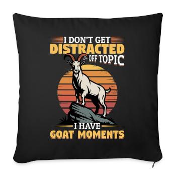 Funny Farm Animal Goat - Sofa pillow with filling 45cm x 45cm - black - Front