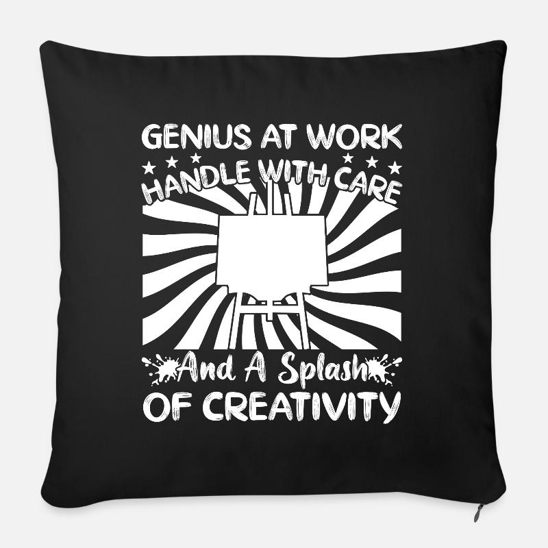 Funny Artist Painter Genius At Work Of Creativity - Sofakissen mit Füllung 45 x 45 cm - Schwarz