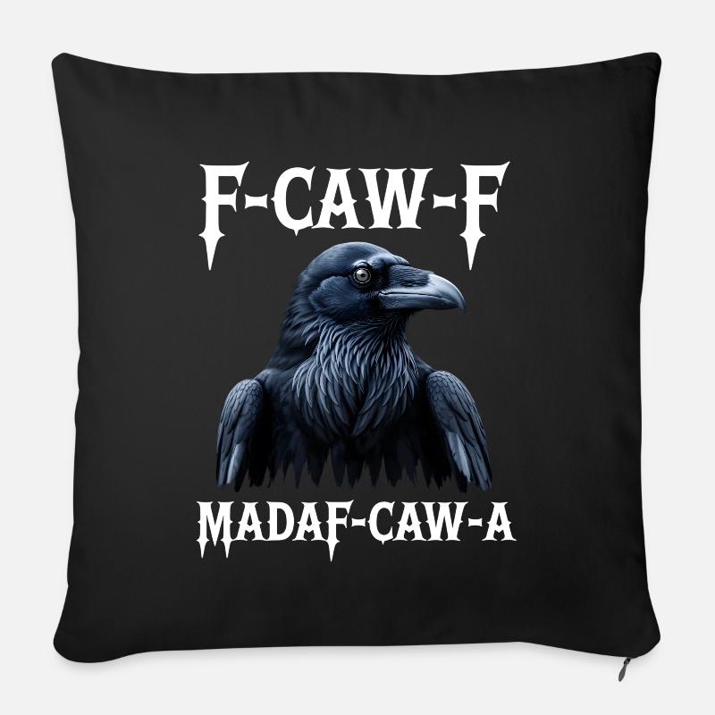 Ravens Gothique Graffiti Design - Coussin et housse de 45 x 45 cm - noir