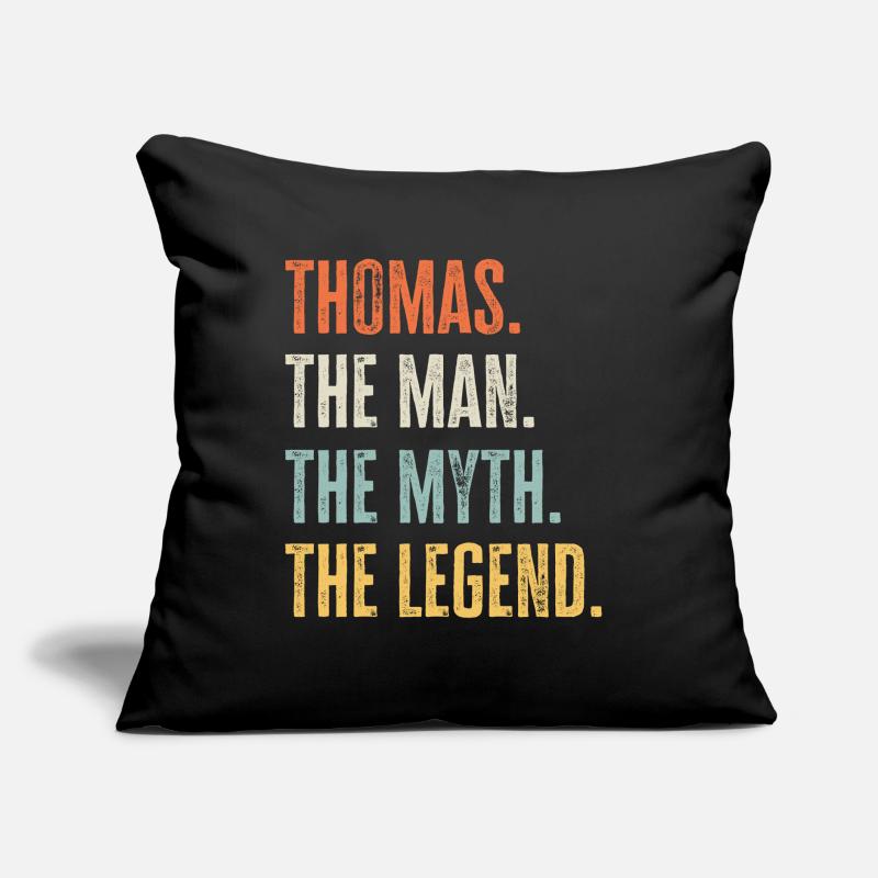 Thomas Man Myth Legend Retro Design Geschenk Name Sofakissen mit Füllung 45 x 45 cm