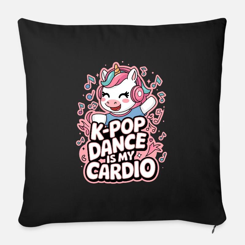 K-Pop Dance Funny Korea - Sofa pillow with filling 45cm x 45cm - black