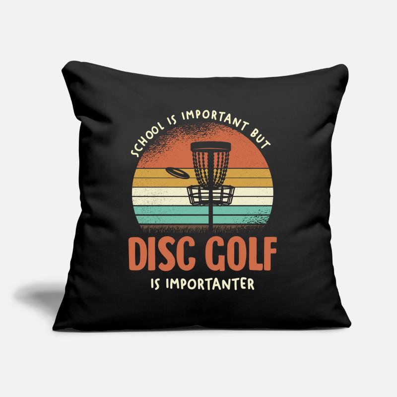 Retro Disc Golf Is Important Sofakissen mit Füllung 45 x 45 cm
