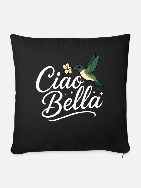 Ciao Bella - Sofakissen mit Füllung 45 x 45 cm - Schwarz