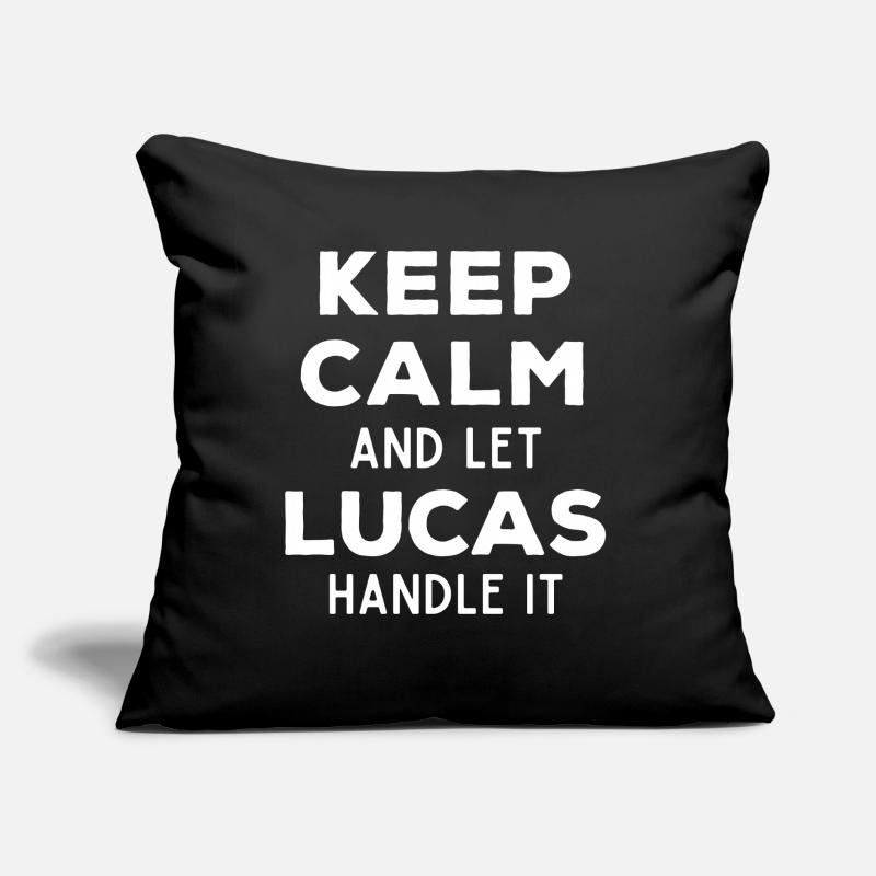 Keep Calm Lass Lucas das regeln Lustiger Spruch Sofakissen mit Füllung 45 x 45 cm