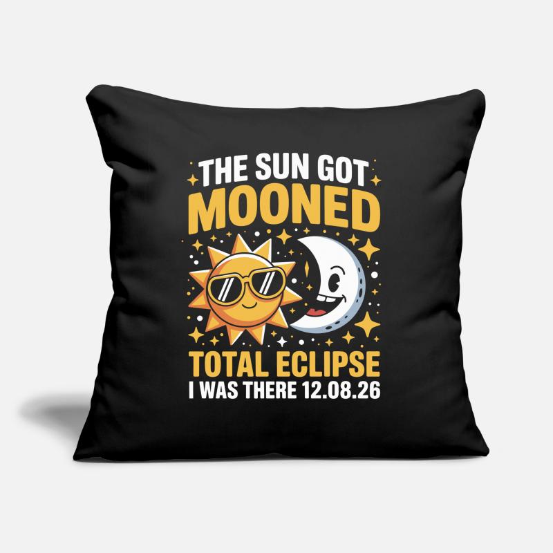 Sun Moon Total Eclipse Saying Sofa pillow with filling 45cm x 45cm