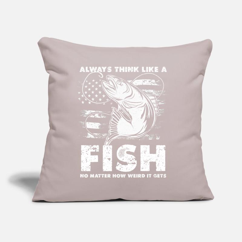 Fish Thoughts Flag Pattern Coussin et housse de 45 x 45 cm