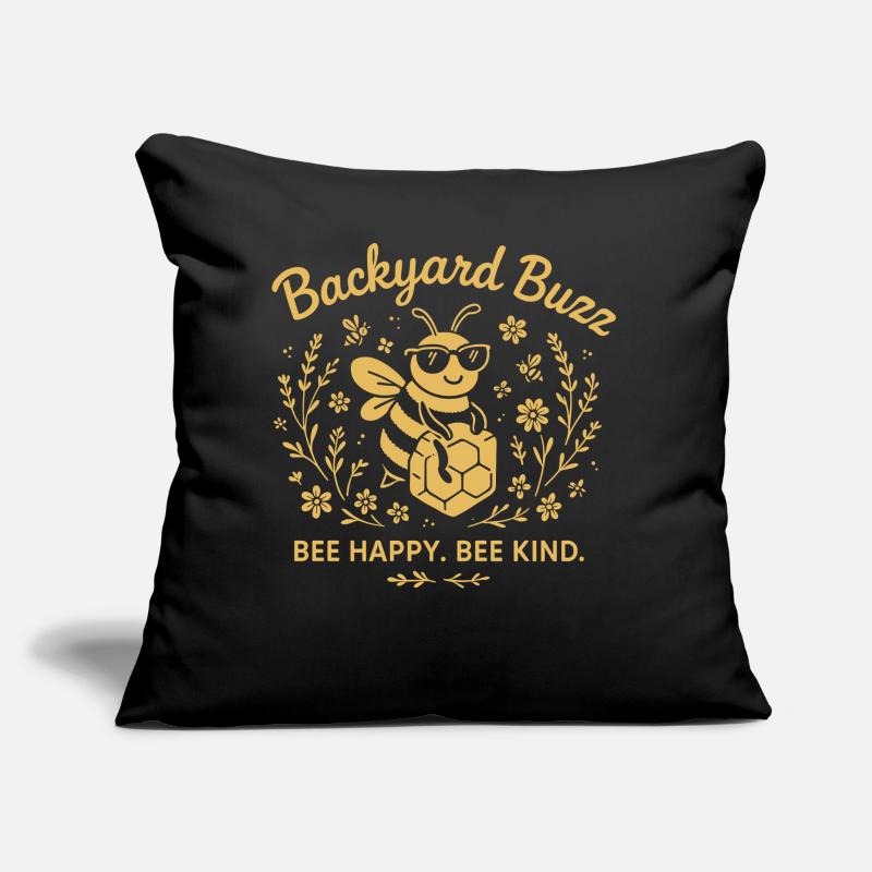 Backyard Buzz Bee Happy Bee Child Sofa pillow with filling 45cm x 45cm