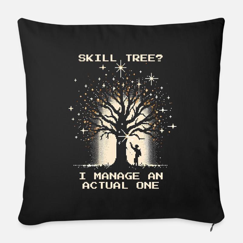 Skillbaum? Ich manage echte Bäume | Forst - Sofakissen mit Füllung 45 x 45 cm - Schwarz