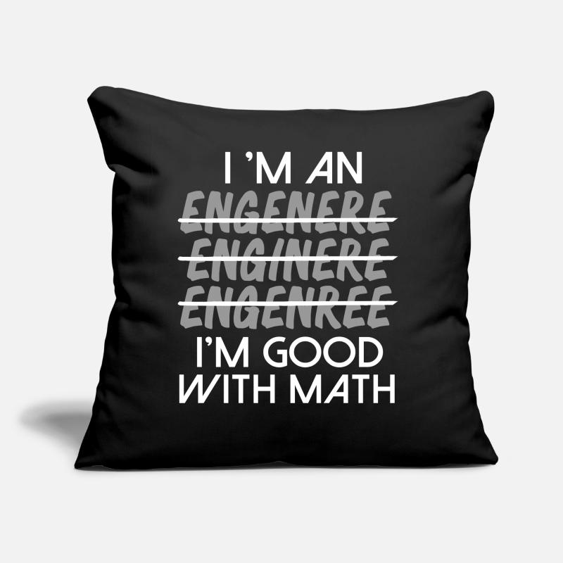 Math Math Math Professeur de mathématiques Mathématicien Coussin et housse de 45 x 45 cm