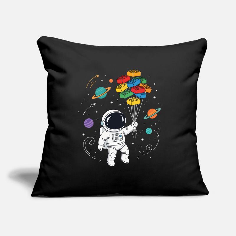 Astronaut Bausteine Space Brick Builder Sofakissen mit Füllung 45 x 45 cm