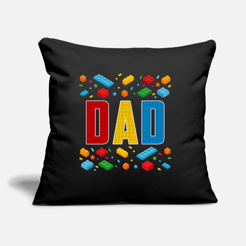 Papa brique constructeur paternité bâtiment de bloc Coussin et housse de 45 x 45 cm