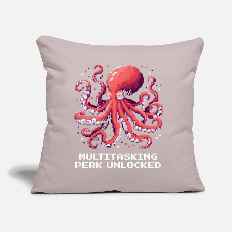 Capacité multitâche débloquée | Pieuvre Coussin et housse de 45 x 45 cm