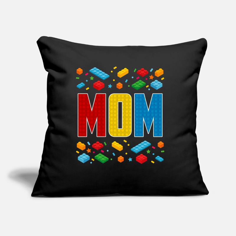 Maman brique constructeur créatif maternité bloc amant Coussin et housse de 45 x 45 cm