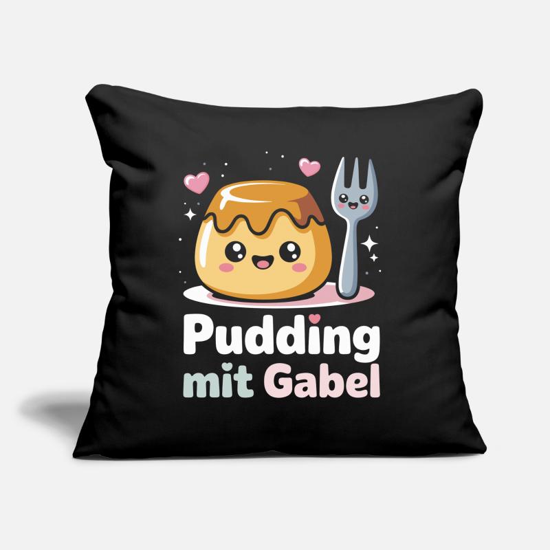 Pudding Mit Gabel Sofakissen mit Füllung 45 x 45 cm