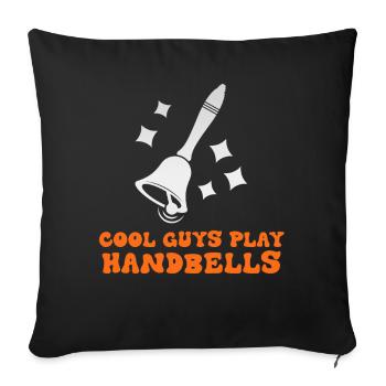 Cool Guys Play Handbells - Sofa pillow with filling 45cm x 45cm - black - Front
