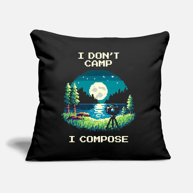 Je ne campe pas, je compose | Composition Coussin et housse de 45 x 45 cm