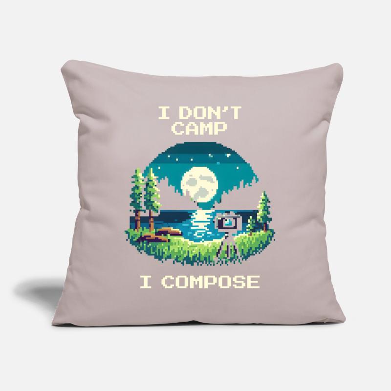 Je ne campe pas, je compose | Composition Coussin et housse de 45 x 45 cm