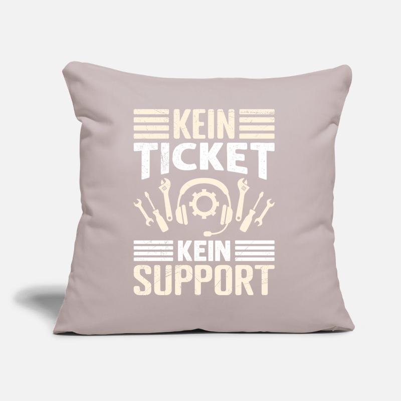 Nerd Computer PAS DE TICKET PAS DE SUPPORT DRÔLE Coussin et housse de 45 x 45 cm