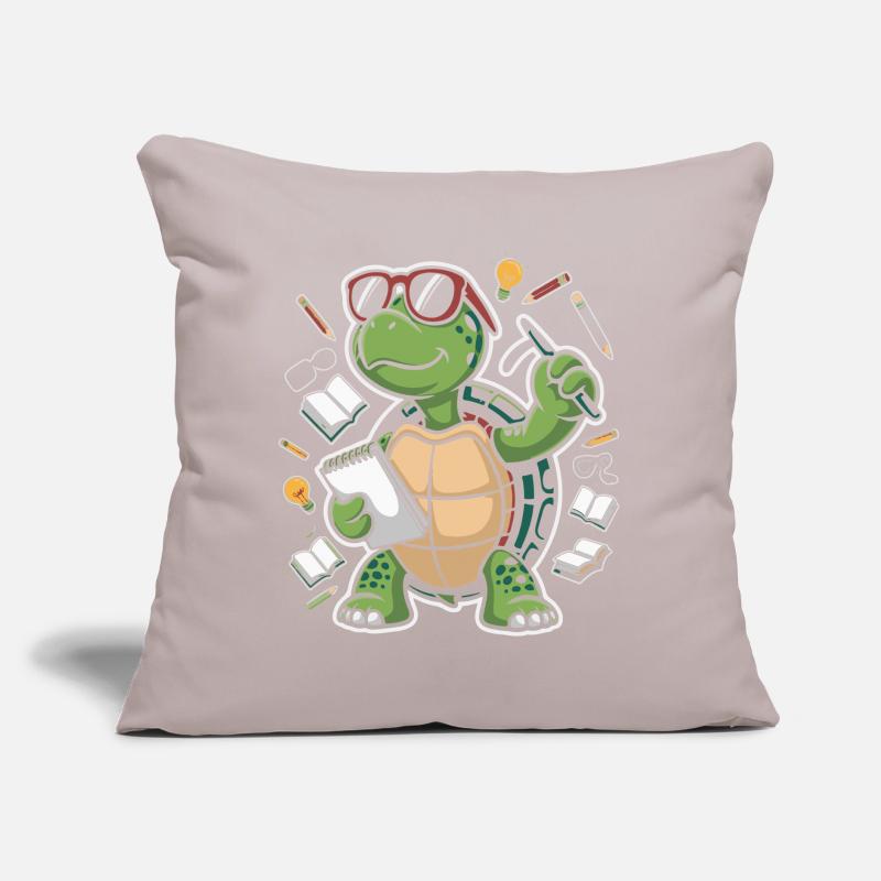 Learning turtle with pen Sofa pillow with filling 45cm x 45cm
