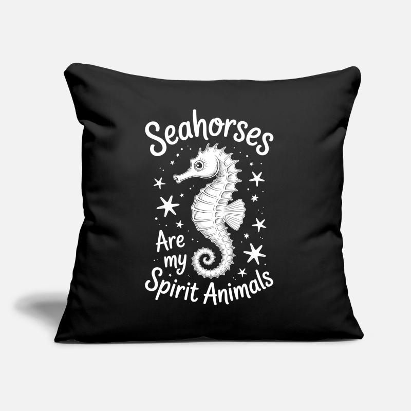 Hippocampe qui dit un drôle d’hippocampe Cadeau Coussin et housse de 45 x 45 cm
