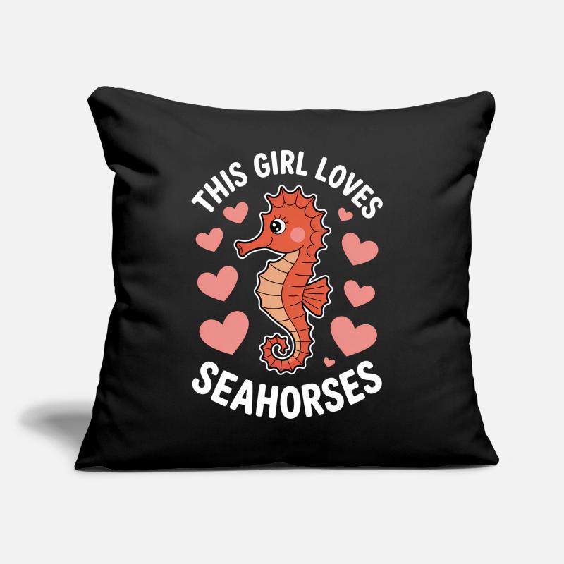 Hippocampe qui dit un drôle d’hippocampe Cadeau Coussin et housse de 45 x 45 cm