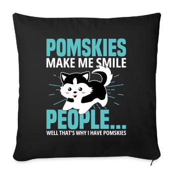 Harnais pour chien Pomsky Supplies Peluche Pomsky - Coussin et housse de 45 x 45 cm - noir - Devant