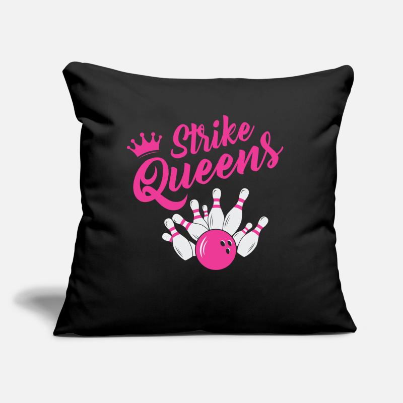 Conception de l’équipe de bowling Strike Queens Coussin et housse de 45 x 45 cm