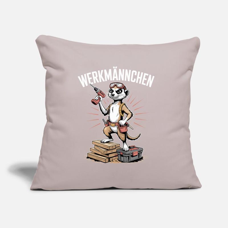 Erdmännchen Echter Heimwerker Mann Handwerker Sofakissen mit Füllung 45 x 45 cm