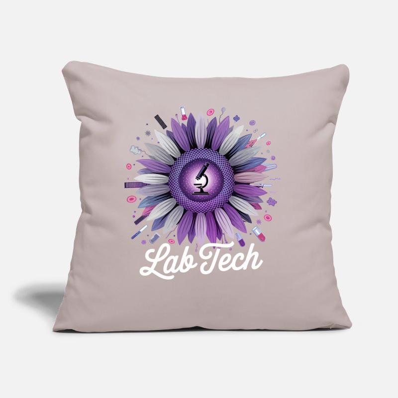 LabTech Sunflower Microscope Sofa pillow with filling 45cm x 45cm