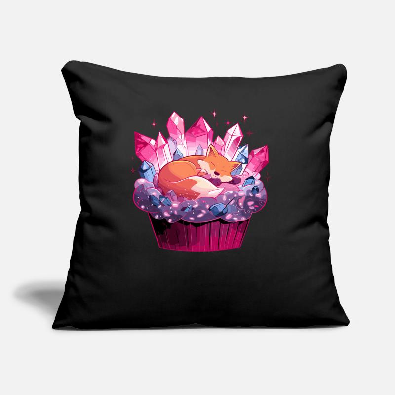 Cuddly fox in crystal cupcake Sofa pillow with filling 45cm x 45cm