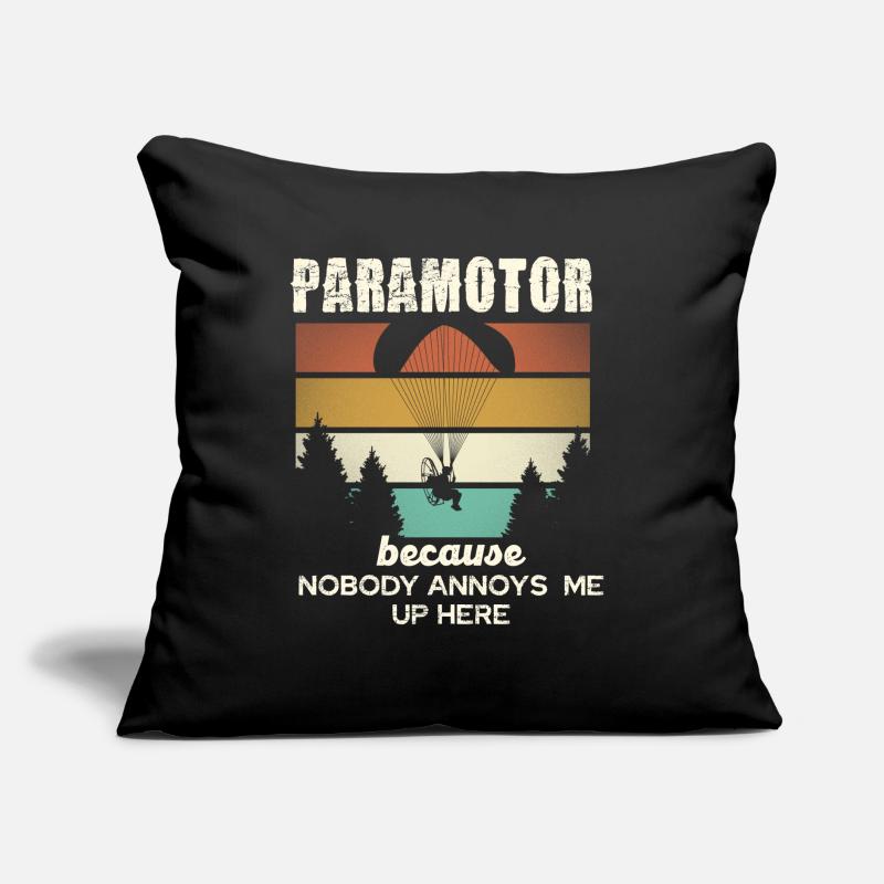 Paramotor: Nobody bugs me up here Sofa pillow with filling 45cm x 45cm