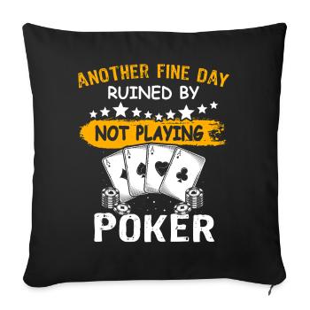 Poker Poker Players - Sofa pillow with filling 45cm x 45cm - black - Front