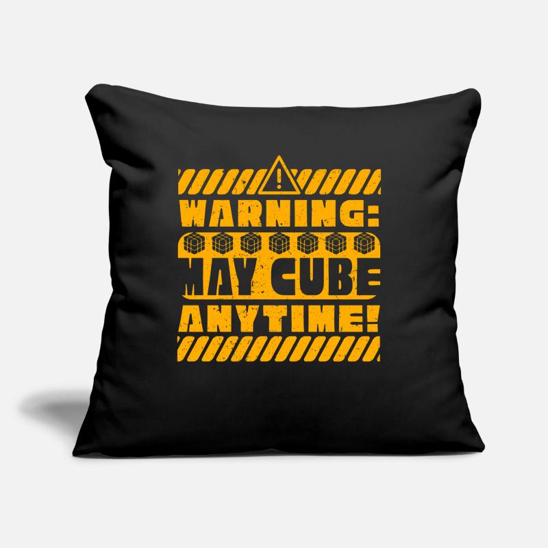 Speedcubing Speed Cube Warning May Cube Anytime Sofa pillow with filling 45cm x 45cm