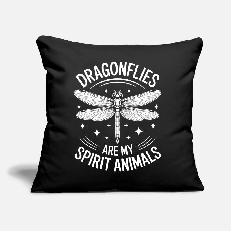 libellen Spruch libelle Lustiges libellen Geschenk Sofakissen mit Füllung 45 x 45 cm