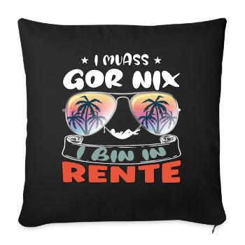 Je n’ai rien à faire - je suis à la retraite - Coussin et housse de 45 x 45 cm - noir - Devant