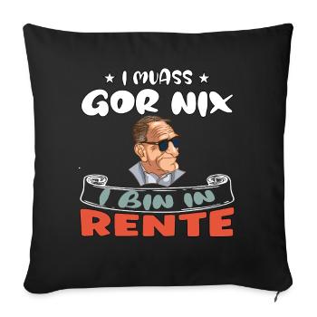 Je n’ai rien à faire – je suis à la retraite - Coussin et housse de 45 x 45 cm - noir - Devant