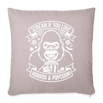 Scream Gorilla Popcorn Design - Coussin et housse de 45 x 45 cm - taupe clair - Devant