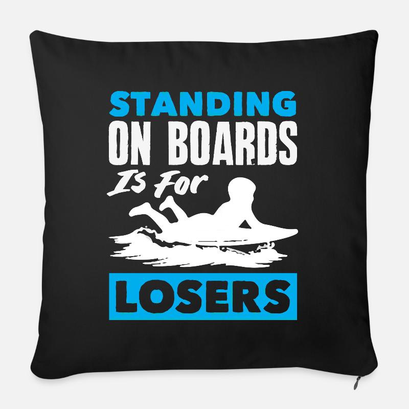 Surfen Surfboarder Bodyboarder - Sofakissen mit Füllung 45 x 45 cm - Schwarz