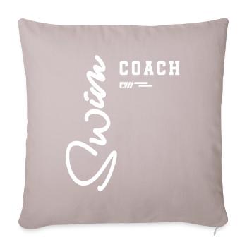 Entraîneur de natation classique au bord de la piscine pour les chefs d’équipe - Coussin et housse de 45 x 45 cm - taupe clair - Devant