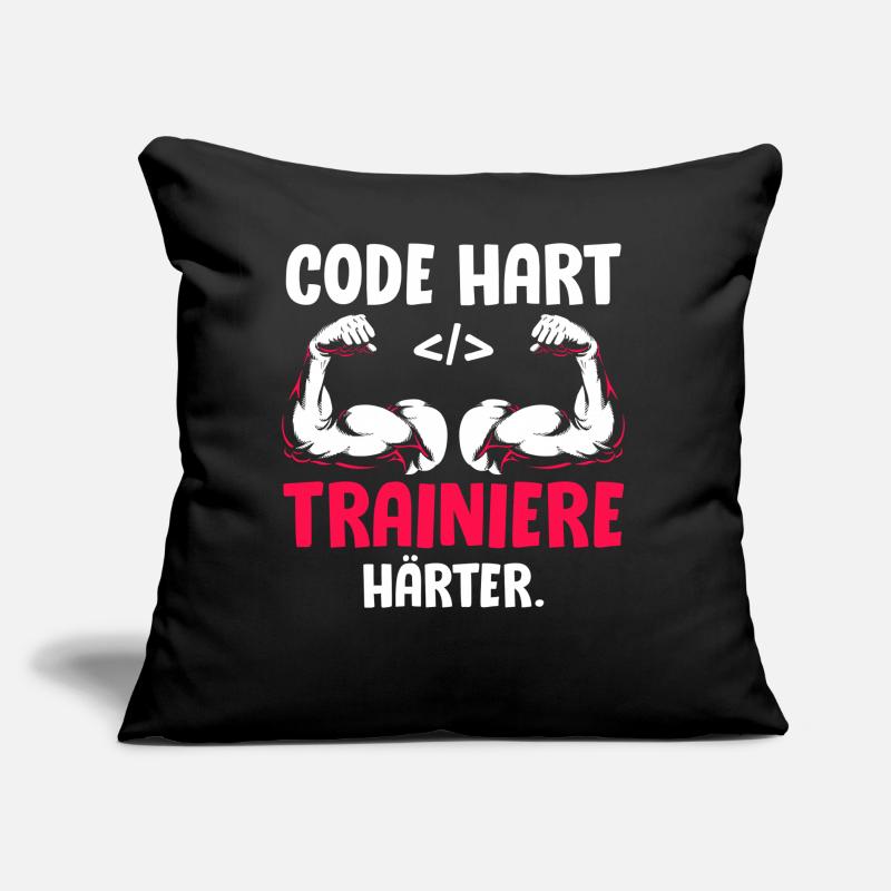 Coder CODE HART TRAINIERE HÄRTER Lustiges Sofakissen mit Füllung 45 x 45 cm
