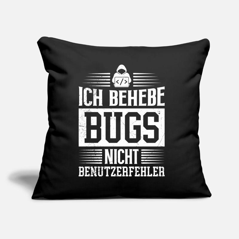 Coder ICH BEHEBE BUGS NICHT BENUTZERFEHLER LUSTIG Sofakissen mit Füllung 45 x 45 cm