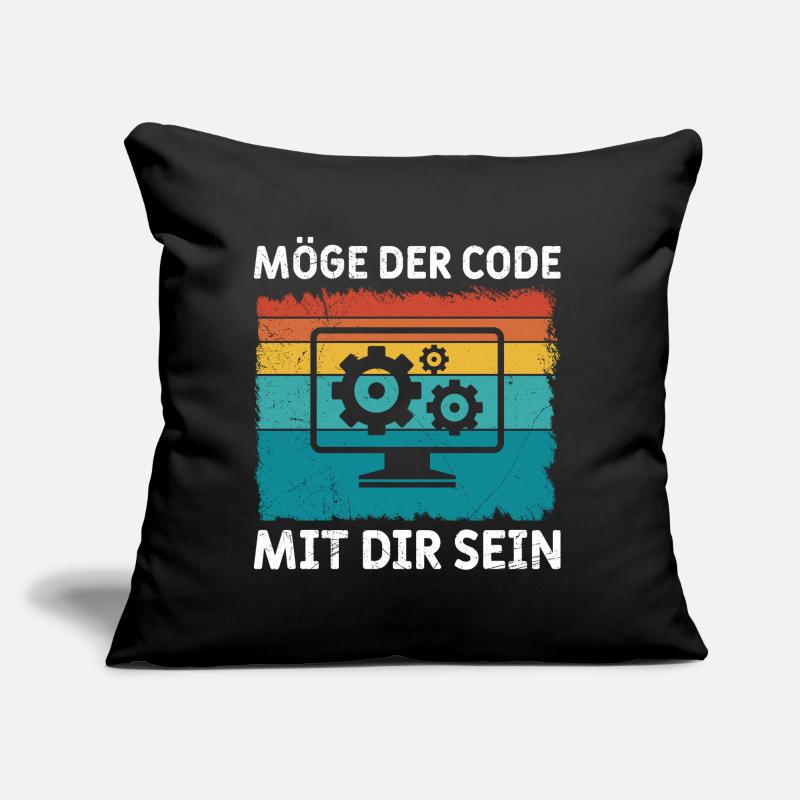 Nerd Computer MÖGE DER CODE MIT DIR SEIN LUSTIG Sofakissen mit Füllung 45 x 45 cm