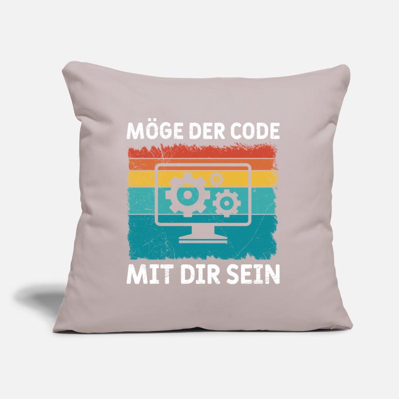 Nerd Computer MAY THE CODE BE WITH YOU FUNNY Sofa pillow with filling 45cm x 45cm