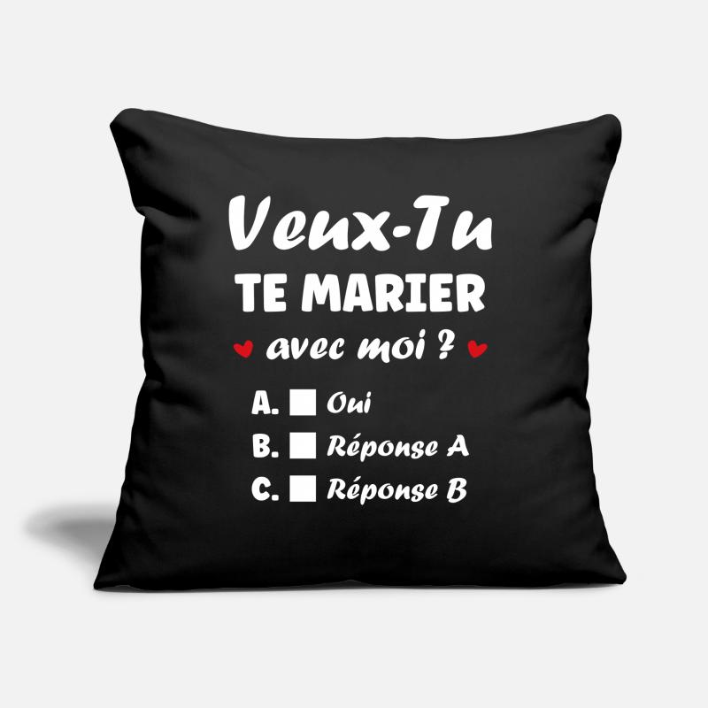 Proposition Mariage Interactif Coussin et housse de 45 x 45 cm